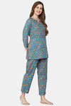 Shararat Cotton Pyajama Set - Light Blue — thumbnail 3